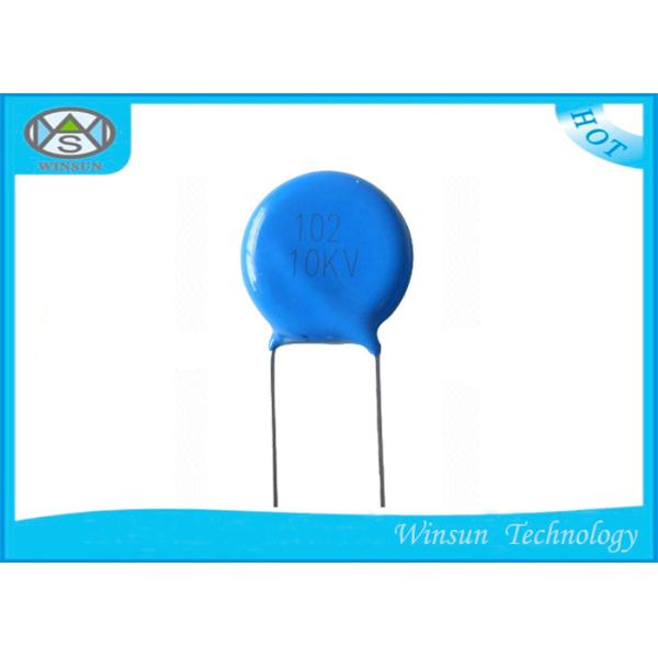 Blue High Voltage Ceramic Disc Capacitors Compact Size 1PF ~ 0.22uF For TV Set