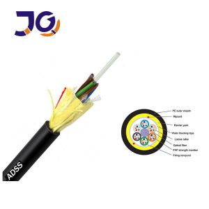 Self-Supporting ADSS Fiber Optic Cable 24 48 Core Fiber Cable For Overhead