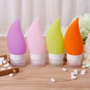 Leaf Shaped Leak Proof Travel Bottles Wide Mouth Design Easy To Fill