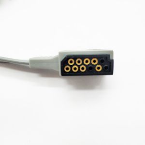 HP 4 Leads Anti Electricity holter Cable , High Strength Continuous Ecg