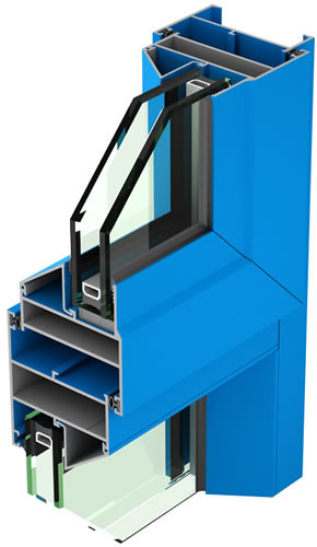 Customized Colors Aluminium Windows Profiles Double Glazed Heat Insulation