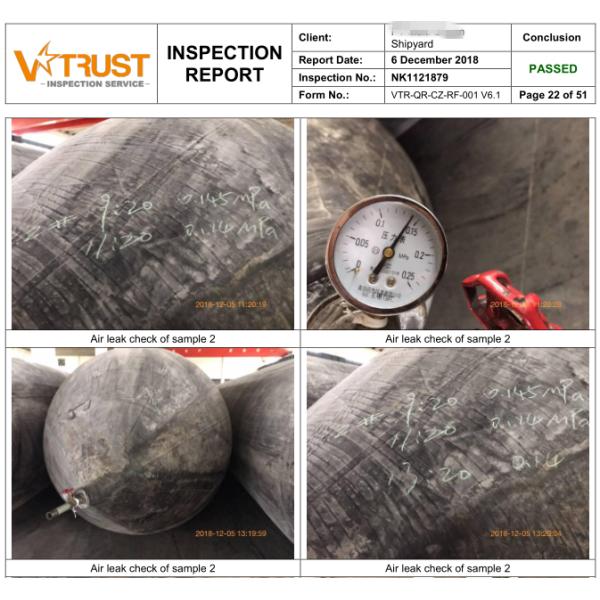 1.5m*15m Marine Rubber Airbags Durable For Ship Launching And Docking