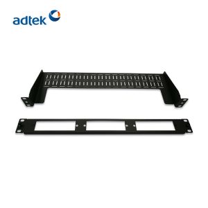 19'' 1U 48 Port Fiber Optic Patch Panel Metal Black For LGX Cassettes / Adapter