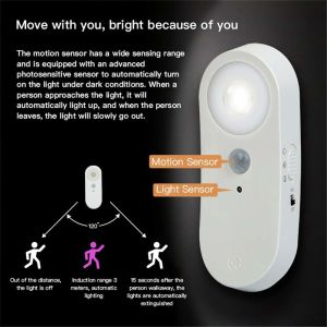 4000K 400mAH USB Rechargeable Motion Sensor Light / Rechargeable Flashlight
