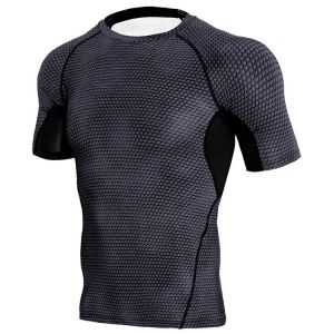 Men Custom Rash Guard Easy Cleaning Unique Design Logo Imprintable