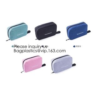 Travel Handy Canvas polyester Men Toiletry Bag Travel Makeup Cosmetic Organizer
