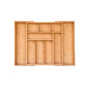 Complex Expandable Natrual Bamboo Storage Drawer Organizer Set