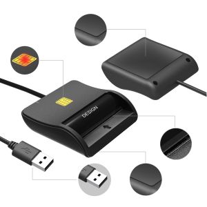 2022 New Wholesale Usb Emv Smart Cac Ic Sim Blue tooth Credit Card Reader