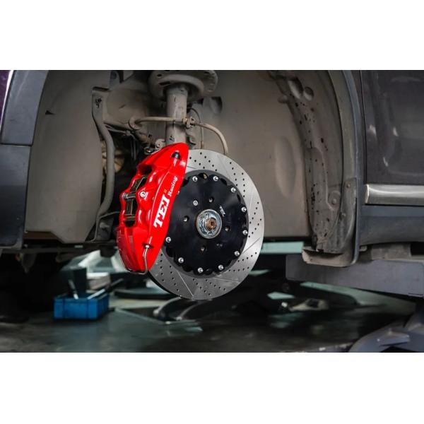 Front Big Brake Kit 4 Piston Caliper with 330x28mm rotor BBK auto brake system For Citroen DS6 17 Inch car rim