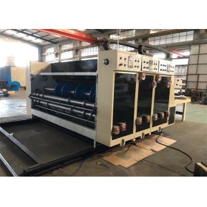 Multi Color Printer Slotter Die Cutter Semi Auto Chain Feeder Speed 0-60 Pcs /