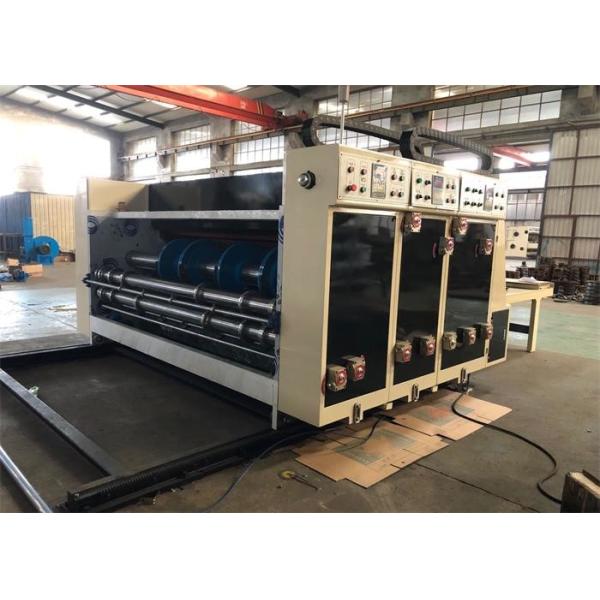 Multi Color Printer Slotter Die Cutter Semi Auto Chain Feeder Speed 0-60 Pcs /