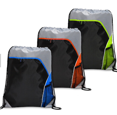 Quality Unique 210D Polyester Drawstring Bags , Custom Drawstring Sports Bag wholesale
