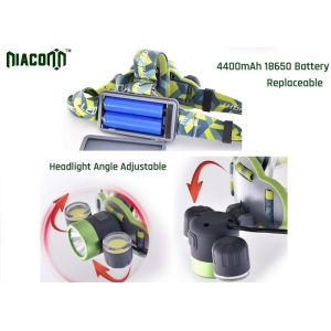 Waterproof Rechargeable Led Headlamp , 1500lm CREE Rechargeable Headlamp