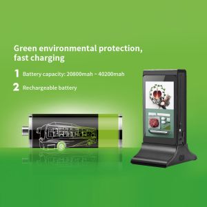 ABS Plastic 8 Inch USB Wire Mobile Charging Kiosk RK3128 CPU