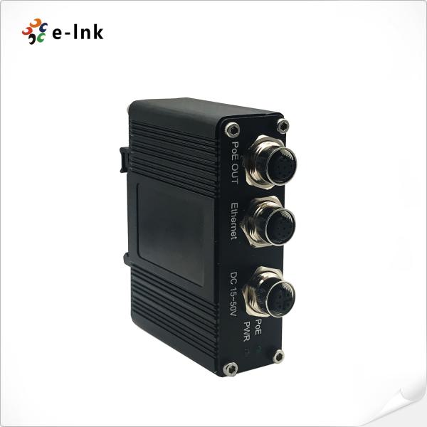 Quality Gigabit PoE Injector Adapter Industrial 1-port 10/100/1000 PoE Injector with 30W output, M12 connector wholesale