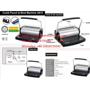 21 Holes Manual Comb Binding Machine For Calendar
