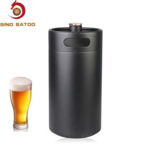 Black Powder Coating 5L Insulated Mini Keg
