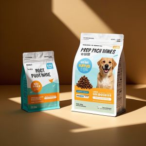 Transparent Window Stand-up Packaging Bags for Coffee Pet Food Recyclable Kraft