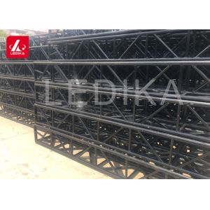 Black Frame Aluminum Square Truss / Trade Show Or Event Truss Light Stand