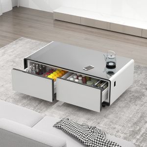 Multi-function Music Speakers Refrigerator Coffee Table With Boiling Kettle