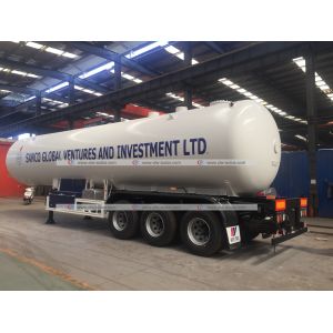 China 49.6cbm LPG Road Tanker 3 Axles 49600 Liters 23tons Propane Gas Tanker Trailer for Nigeria on sale