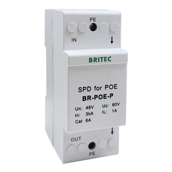 Quality BR-POE-P 48V Data Surge Protector cat 6 POE Power Over Ethernet surge protection device spd spd rj45 poe wholesale