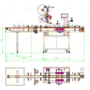 Three Sides Box Corner Labeling Machine With Two End Carton Label Press Machine
