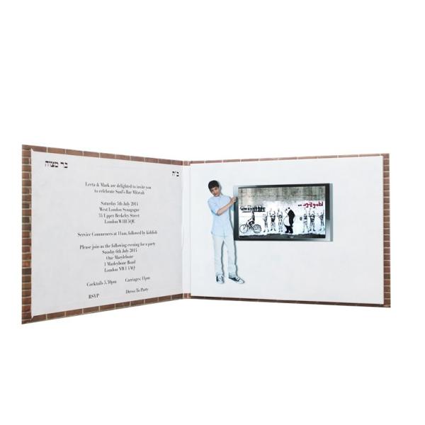 Quality Full colors Rechargeable Video Mailer for Chirstmas , 2G lcd video greeting card wholesale