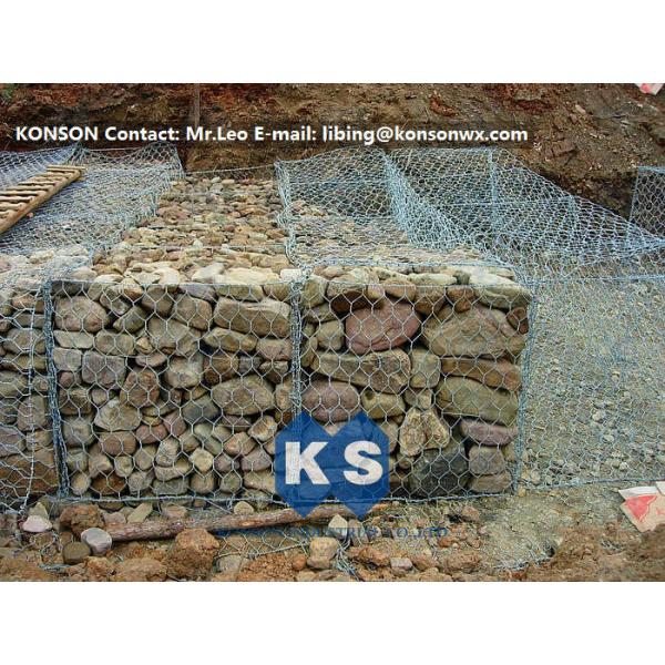 Stainless Steel Stone Gabion Box 2x1x1 with Heavily Zinc Galvanised Wire