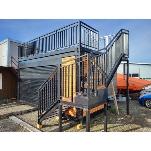 40ft Modern Prefabricated Double-Story Coffee Bar Restaurant Fast-Food Shop Tiny