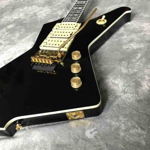 Custom High Gloss Black Destroyer Duplex Tremolo System Electric Guitar in Black