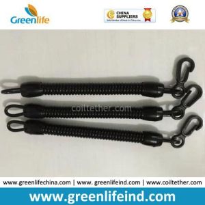 Best Quality Plastic PU Cable Retractable Safe Coil String Keychains