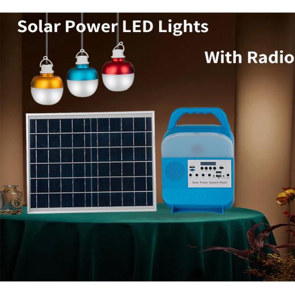 5W*3PCS 8000mah Portable Solar Bulbs Outdoor Solar Lighting System