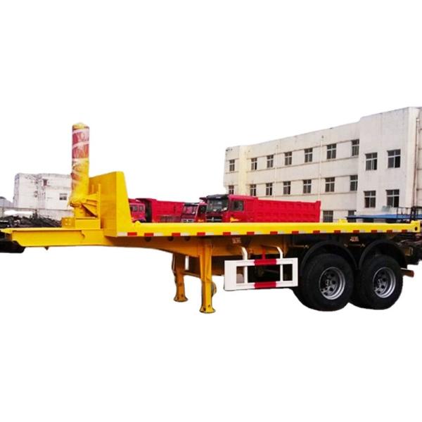AOTONG 2 axles 20ft hydraulic lifting dump trailer/ container tipper trailer for