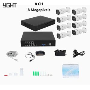 Cheap 8CH 4K AI Supraveghere POE CCTV Camera Kit Security System 4K UHD Dual HDMI VGA for sale