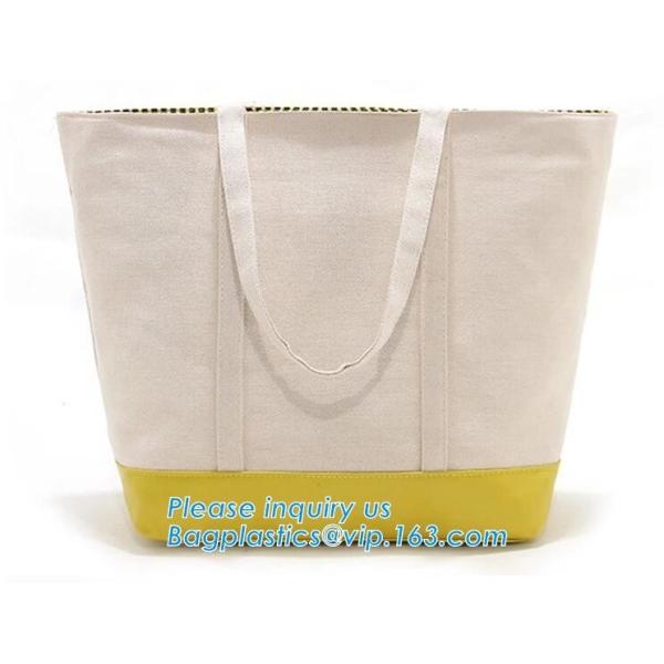 eco canvas beach bag custom canvas tote bag rope handle recycled canvas shopping