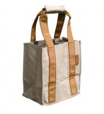 Fine Reusable Wine Bag Durable Wine Tote Bag with Reinforced Double Handles for