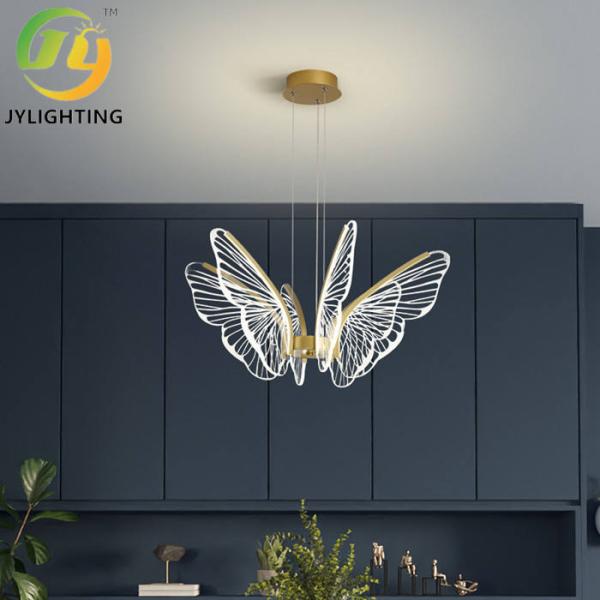 Artistic Transparent Creative Modern Butterfly Pendant Light For Bedroom Dining Room