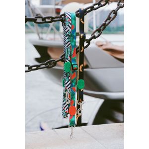 1.5cm 0.59" Padded Dog Leash Padded Handle Dog Lead Add Silicone Button 86 To