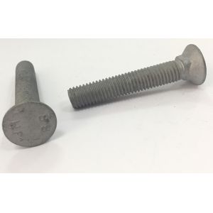 1.0mm Thread Pitch Zinc Plated Countersunk Carriage Bolts For Structural