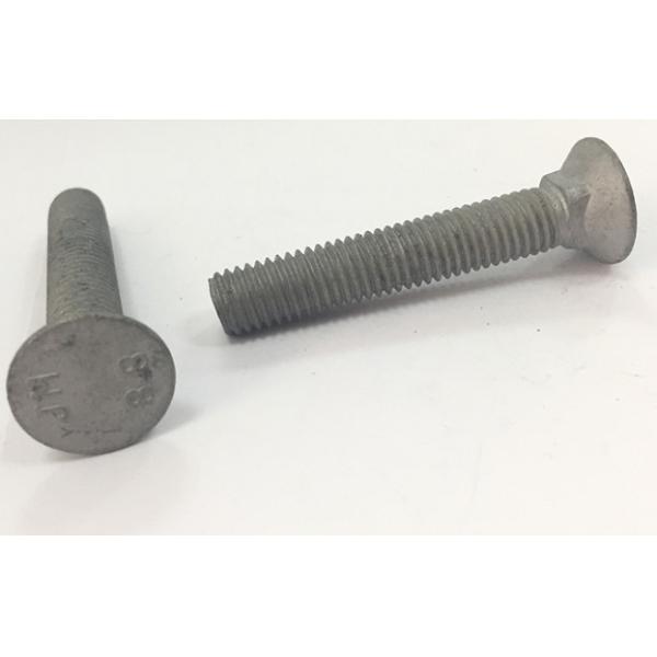 1.0mm Thread Pitch Zinc Plated Countersunk Carriage Bolts For Structural