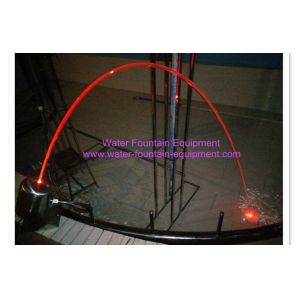 Custom Rainbow Glass Light Jet Fountain With LED Light For Swimming Pool