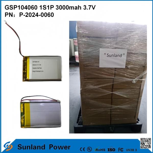 Quality GSP104060 Lithium Polymer Battery Is Widely Used In Power Banks, Bluetooth Earphones And Bluetooth Speakers With A Cycle Life Of 500–2500 Charge/Discharge wholesale