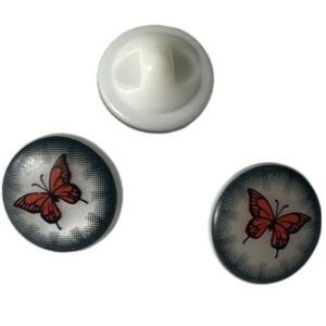 Sewing Shirt Shank Plastic Resin Buttons With Silk Printed 18L ODM