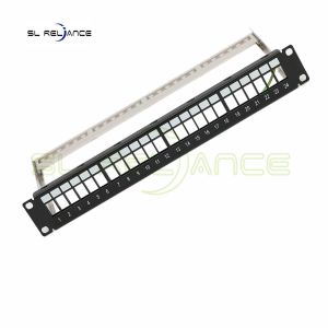 Blank FTP Keystone Jack Patch Panel Cat5e Cat6 Cat6a Patch Panel 24 Port