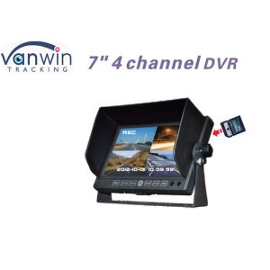 7 Inch LCD Security TFT Car Monitor with 4 channel AV inputs, 32GB SD card
