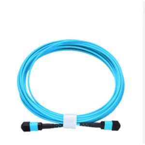 MPO Optical fiber trunk cable 12 / 24 core OM3 OM4 MM Fiber Optic patch cord