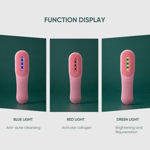 2 In1 Personal Face Cleaning Brush Skin Deep Pore Silicone Cleansing Facial Brush