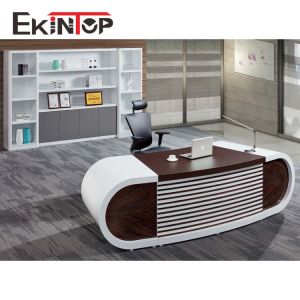 Modern Executive Computer Table , Office Furniture Writing Desk 2400x2055x750mm