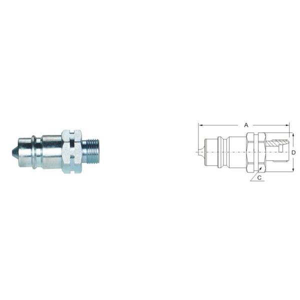 Hydraulic Quick Push Pull Coupling Steel For Agriculture Machine Zinc CR3